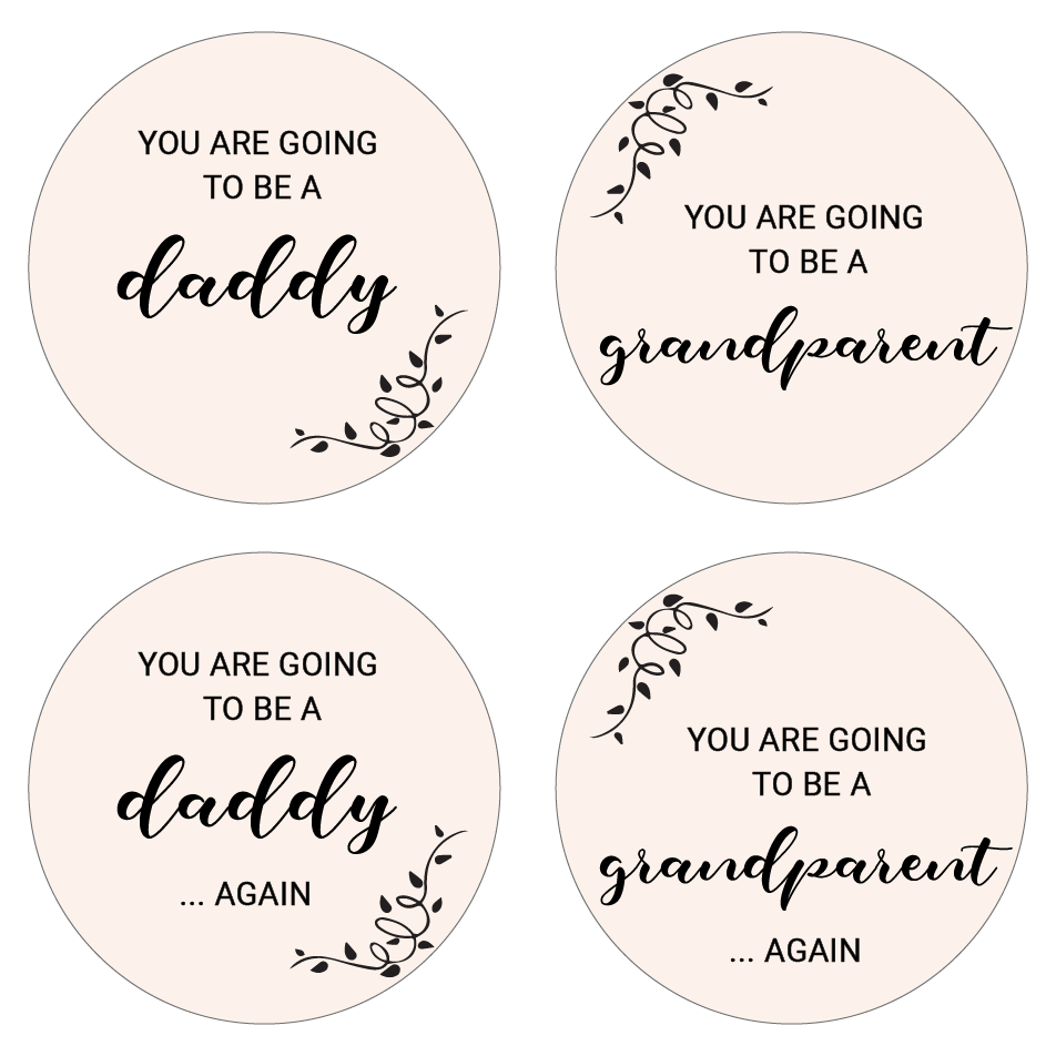 Wooden Pregnancy Announcement Disc - You’re going to be… (Vine)