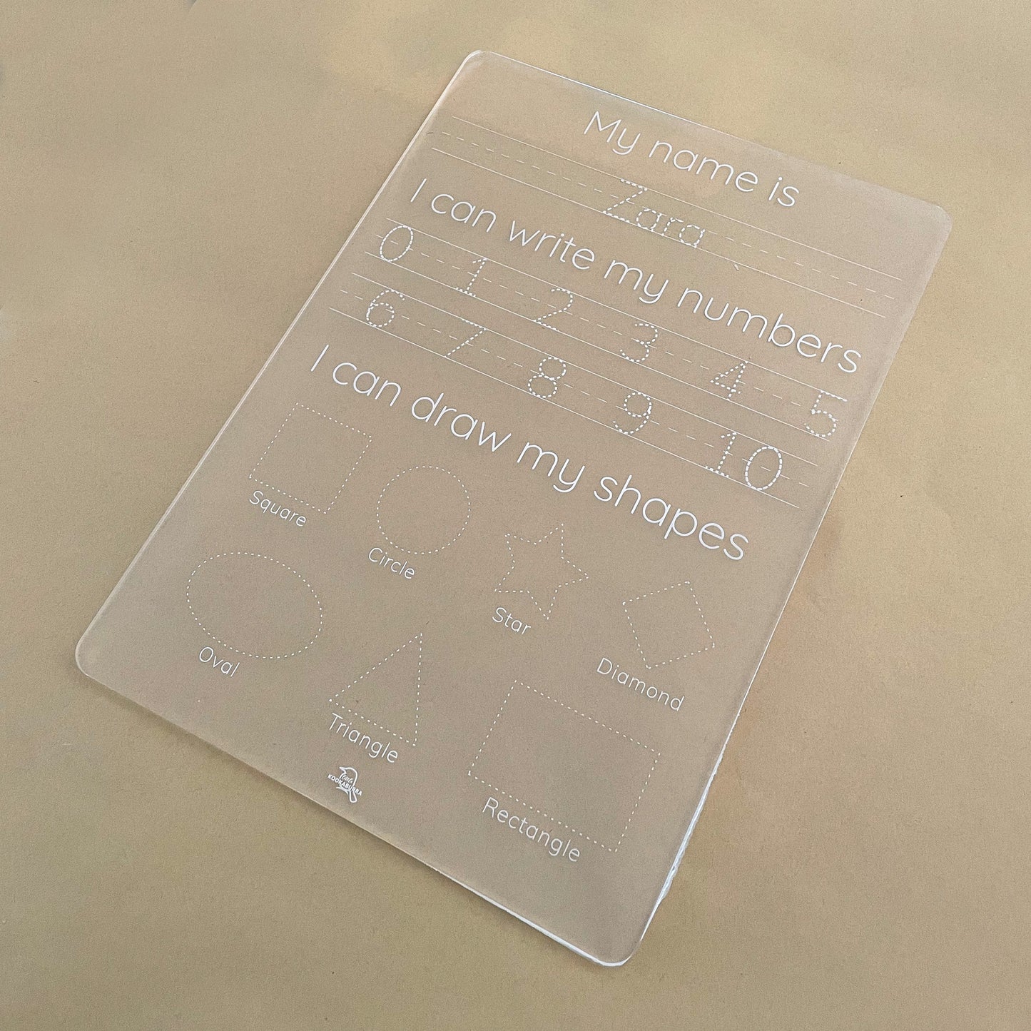 Learn to Write Board - Numbers and Shapes