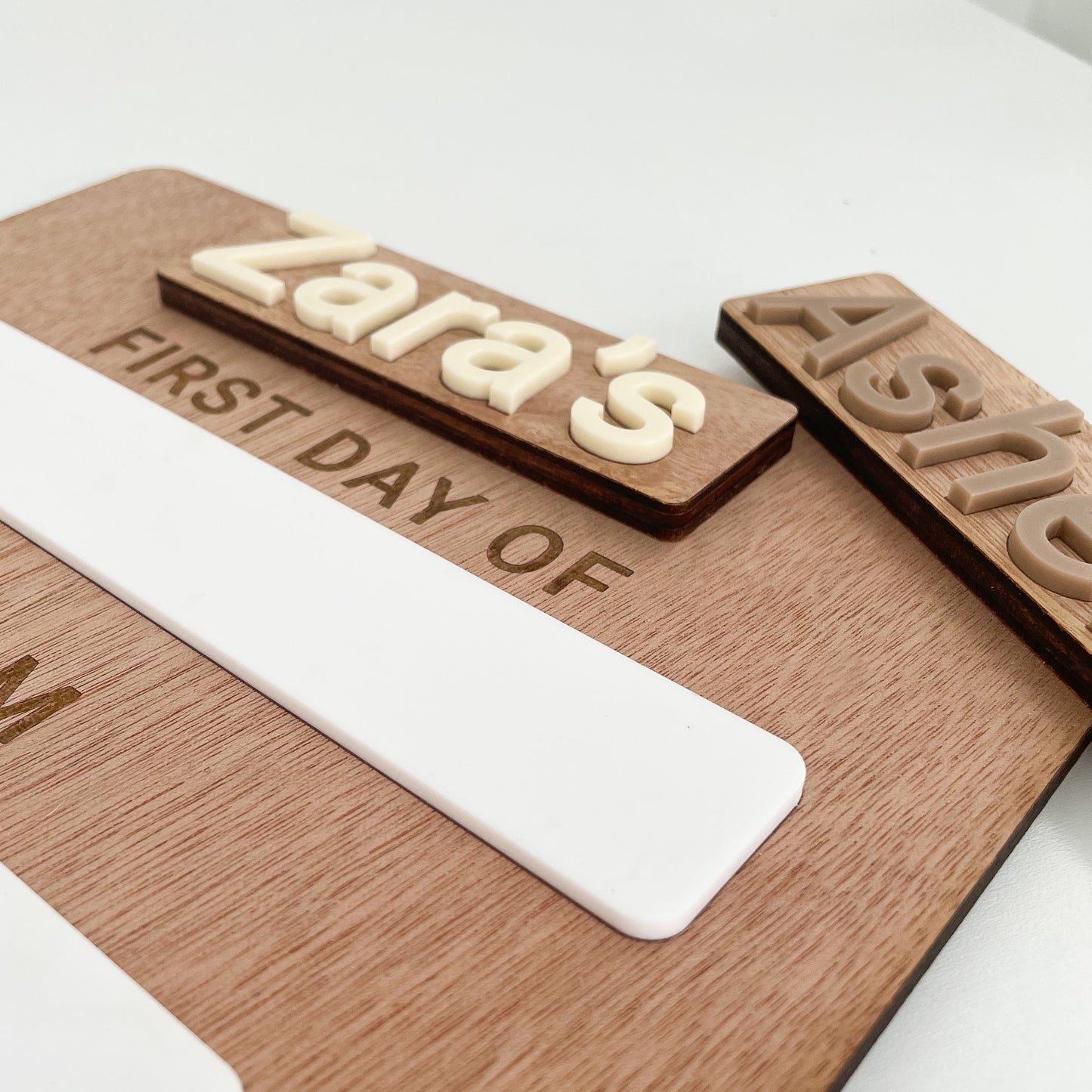 My First Day Wooden Board (Big) - Custom