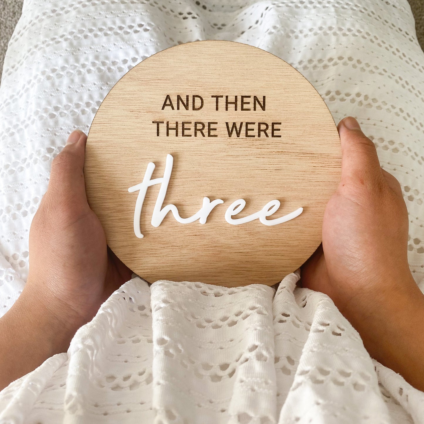 Wooden Pregnancy Announcement Disc