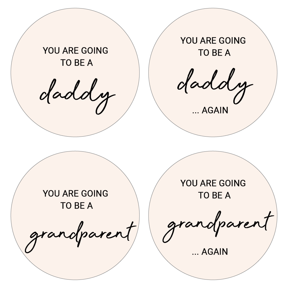 Wooden Pregnancy Announcement Disc - You’re going to be… (Original)