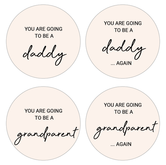 Wooden Pregnancy Announcement Disc - You’re going to be… (Original)