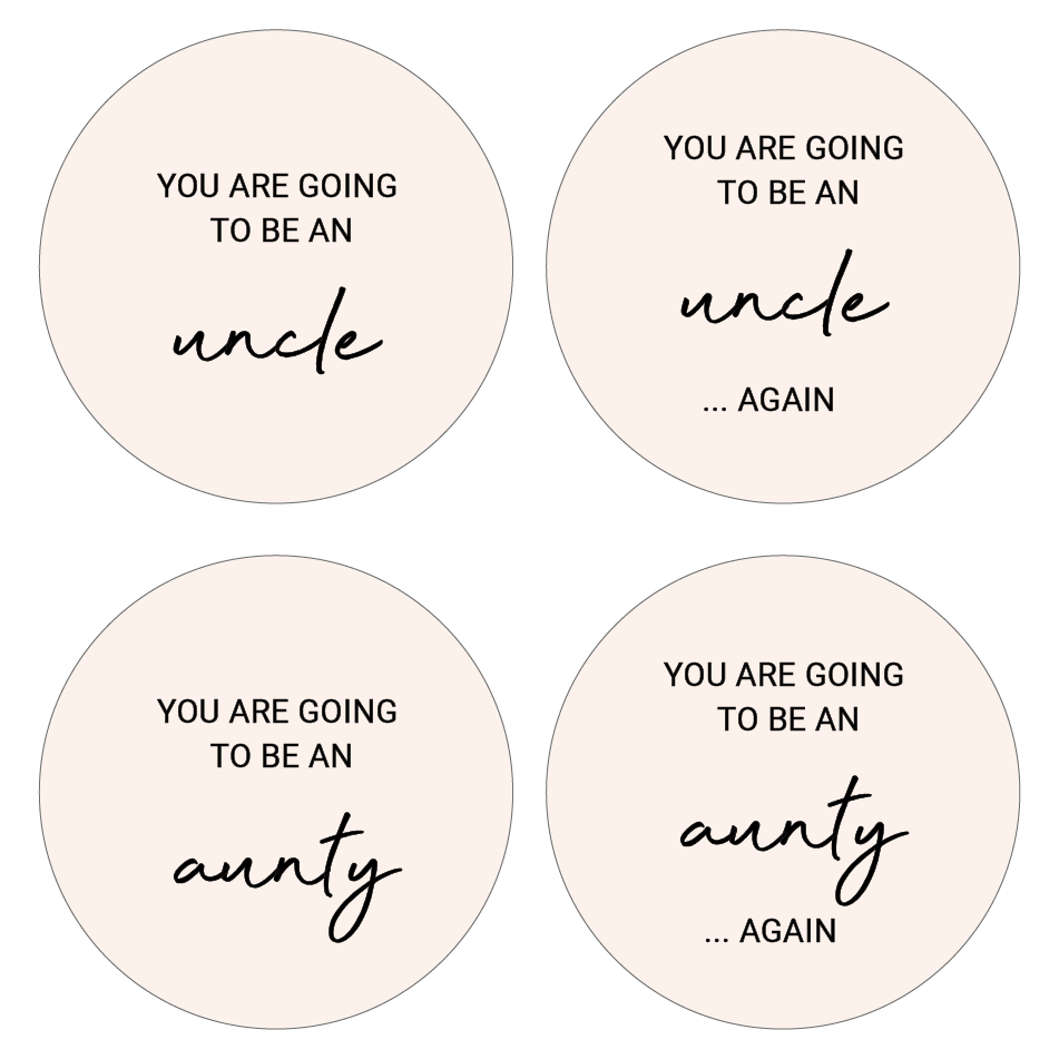 Wooden Pregnancy Announcement Disc - You’re going to be… (Original)