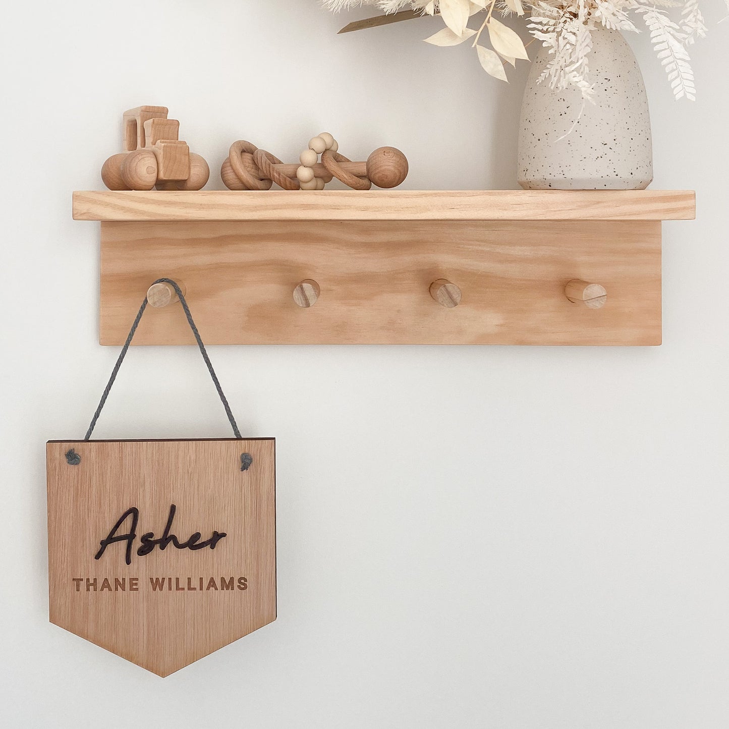 Wooden Banner Name Plaque