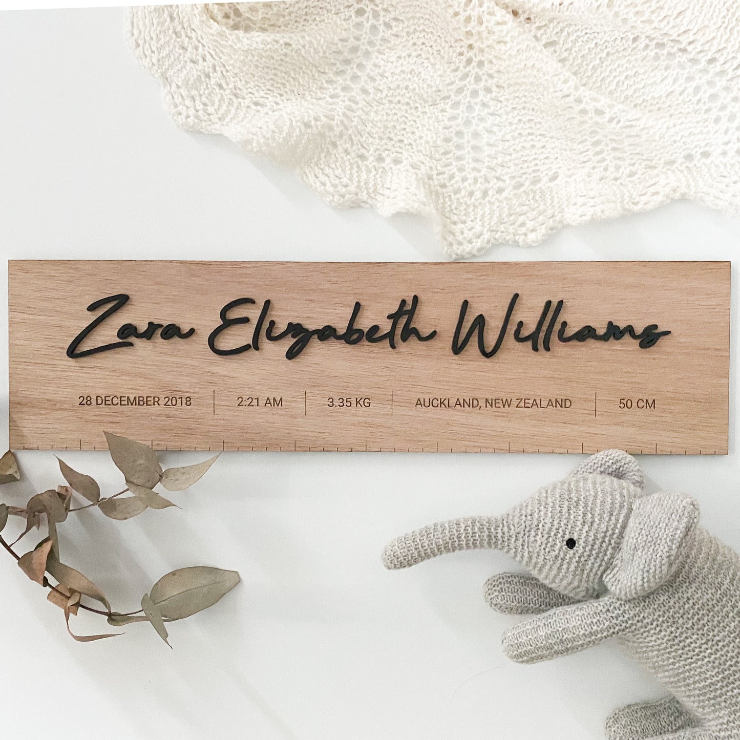 Wooden Birth Ruler